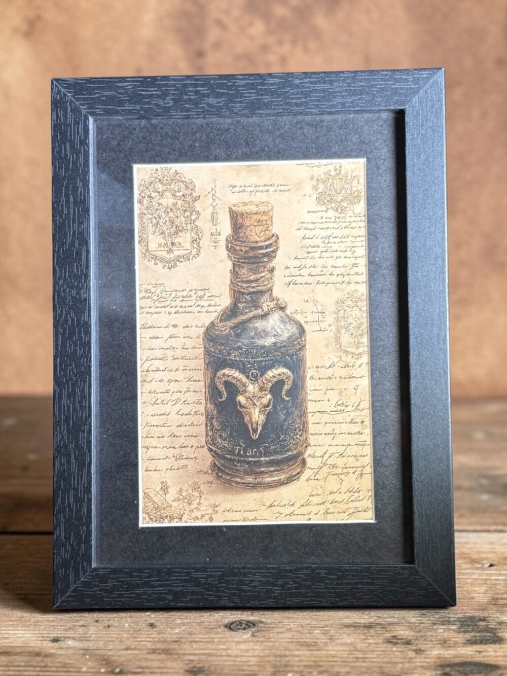 Vintage Apothecary Bottle Framed Art | 5x7